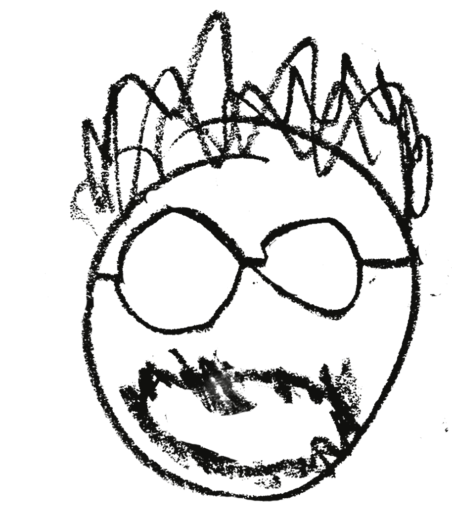 Autorretrato dibujado de Brotons
